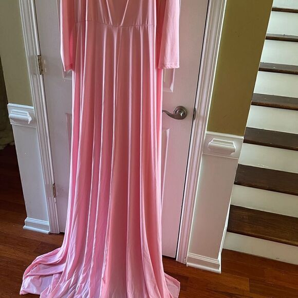 Pink Barbie Elegant Maternity/plus SZ light weight low stretch Size 2XL - Picture 2 of 16